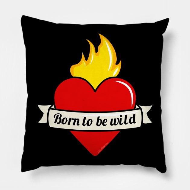 Born to be wild Pillow by Pendientera