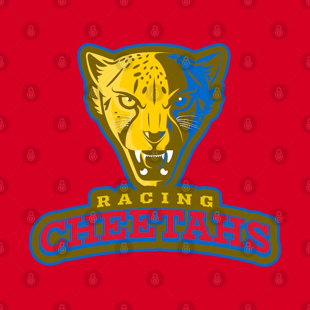 Racing Cheetahs Gaming Design T-shirt Coffee Mug Apparel Notebook Sticker Gift Mobile Cover by Eemwal Design