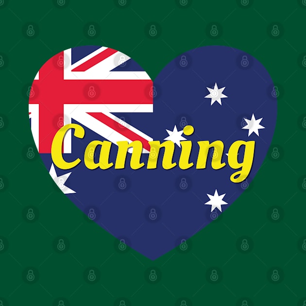 Canning WA Australia Australian Flag Heart by DPattonPD