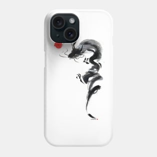 dragon and the red sun Phone Case