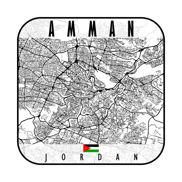 Amman Map Jordan by ArtisticParadigms