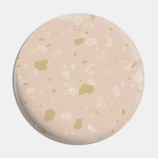 Modern Terrazzo / Vintage Gold Pin by matise