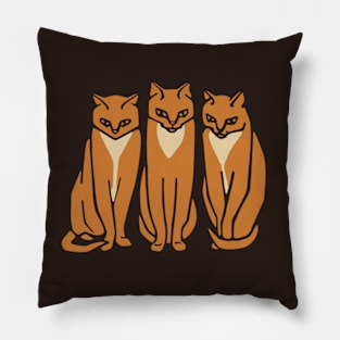 Three Cats Pillow