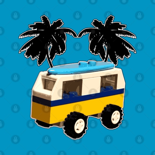 Brick Creations - Sunshine Surfer Camper Van by druscilla13