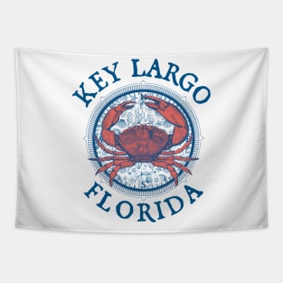 Key Largo, Florida, with Stone Crab on Windrose Tapestry