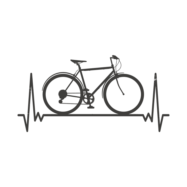 Bicycle Heartbeat P R t shirt by LindenDesigns