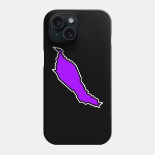 Denman Island Silhouette in Purple Violet - Bold and Simple  - Denman Island Phone Case