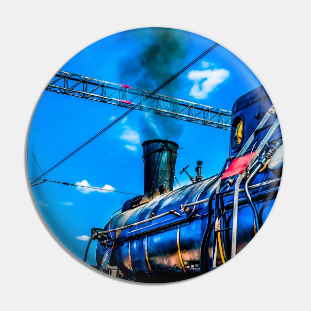 Retro Steam Locomotive And Black Smoke. The Number One Is Ready To Depart Pin by funfun