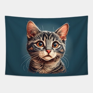 Retro Cute Cat Vintage Style Funny Cat - Love Cats Tapestry