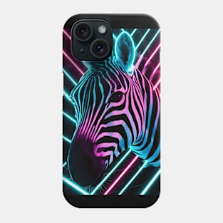 Neon zebra art pattern Phone Case