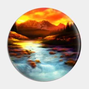 Mountain Stream Pin