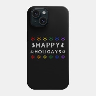 Happy Holigays Ugly Sweater (Rainbow) Phone Case