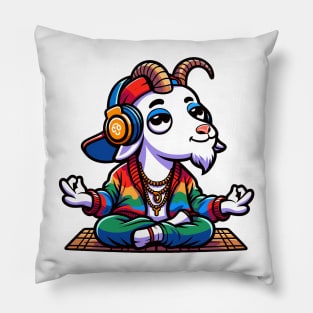 Funny goat yoga Pillow