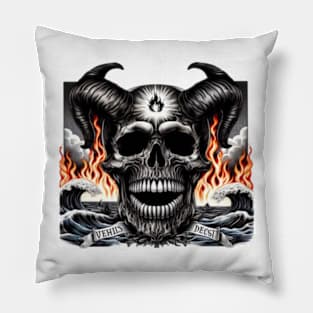 Fire skull Pillow