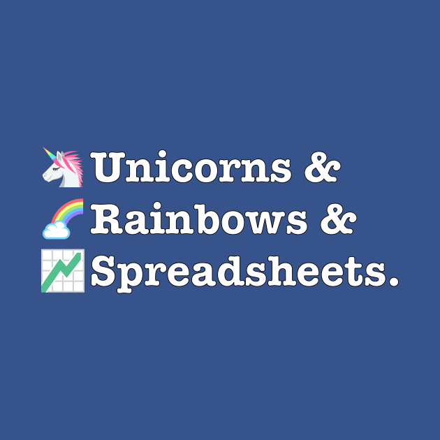 Funny Excel/Spreadsheet: Unicorns, Rainbows by spreadsheetnation