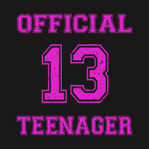 Official Teenager 13th Birthday Funny 13 Years Old by OHC t-shirt