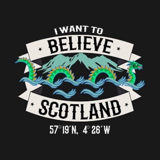 Loch Ness Monster Design T-Shirt