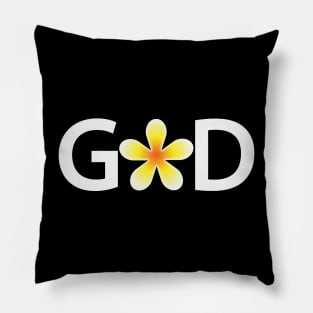 God artistic typography design Pillow