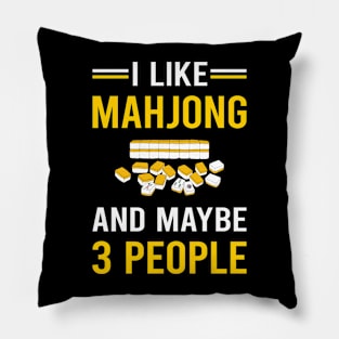 3 People Mahjong Majong Mah Jong Mah Jongg Pillow