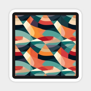 Geo Diamond: A Vibrant and Playful Fabric Pattern for Modern Fashion #1 Magnet