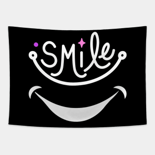 Smile Happy Smiling Face Positive Vibe Spreading Big Smile Tapestry