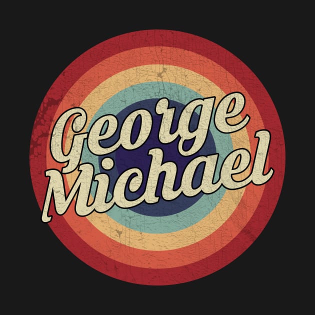 George Michael - Retro Circle Vintage by Creerarscable