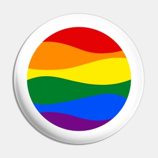 Pride Waves Circle Pin