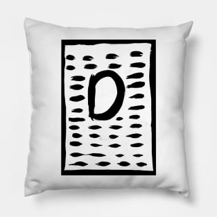 the letter d painting Pillow