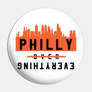 Philly over Everything - White/Orange Pin