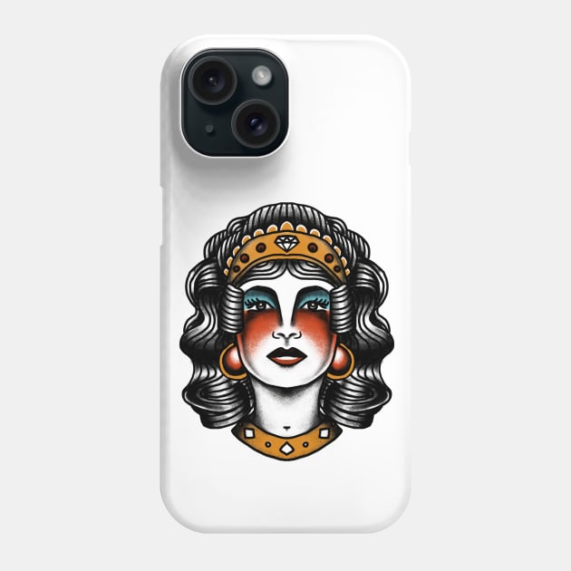 tattoo girl 2 Phone Case by ConradGarner