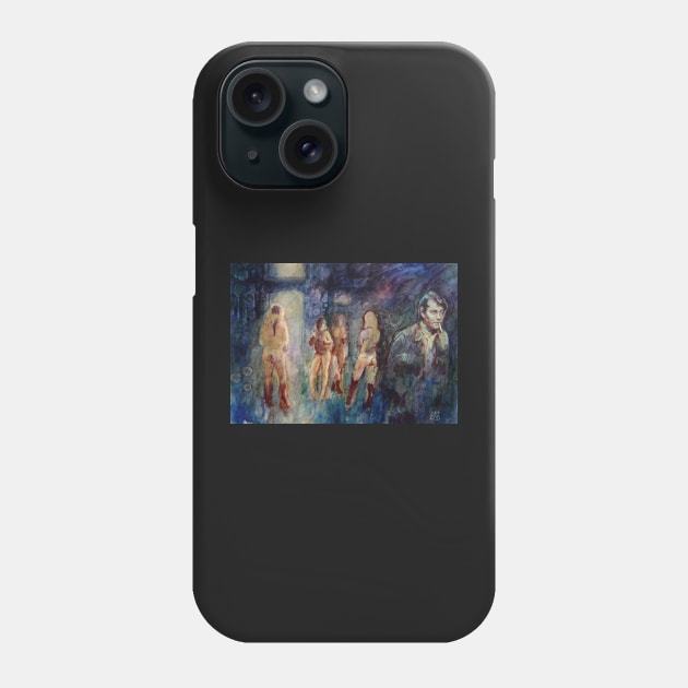 Old town haunted red light district Phone Case by nainnarart