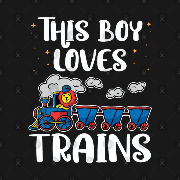 Kids This Boy Loves Trains - Train lover print by theodoros20