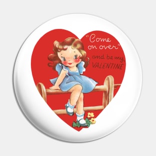 Retro Valentine's Day Heart Pin