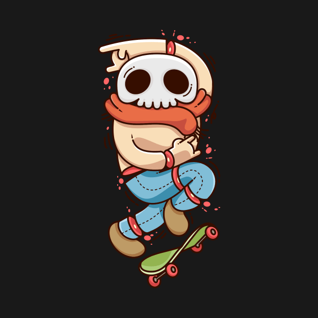 Skull Skate With Scarfs by karyatansu