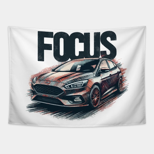 Ford Focus Tapestry by Vehicles-Art