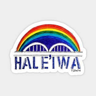 Haleiwa Rainbow Bridge Drawing Magnet