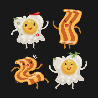 Cute Fried Egg and Bacon T-Shirt