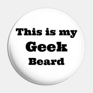 geek beard Pin