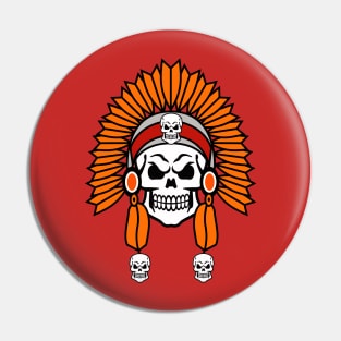 Traditional Halloween Skull Pin