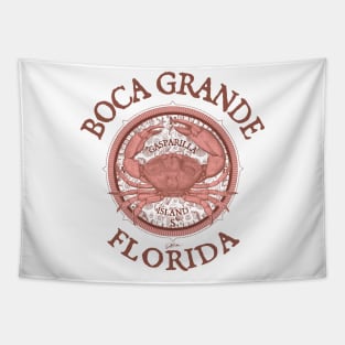 Boca Grande, Florida, with Stone Crab on Wind Rose Tapestry