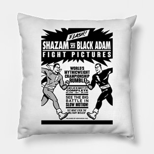 SHAZAM vs. BLACK ADAM - Fight poster Pillow