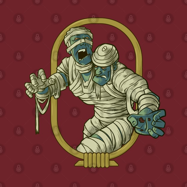 Two Headed Mummy by NeonRobotGraphics