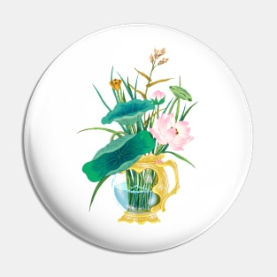 Minhwa: Lotus Vase C Type Pin