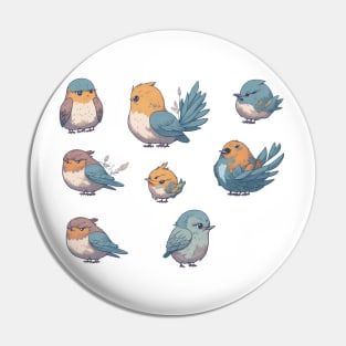 Cute Birds Sticker Pack 2 Pin