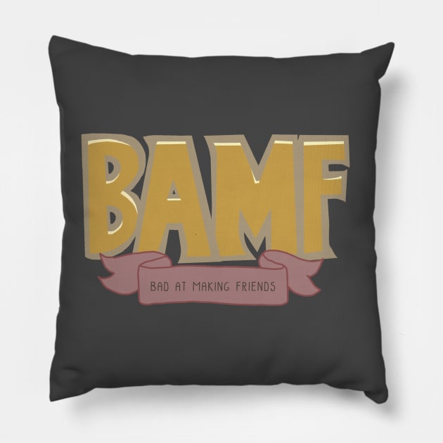 McCree BAMF - Bad At Making Friends Pillow by daniellecaliforniaa