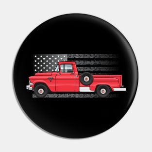 red usa truck Pin