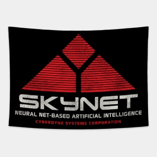 Skynet Logo Worn Tapestry