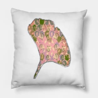 Mosaic Ginkgo (Peach and Pink) Pillow