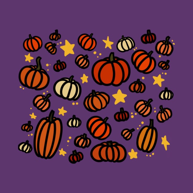Pumpkins and Stars Autumn/Halloween Pattern by AlmightyClaire