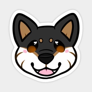 Black Shiba Inu Face Magnet